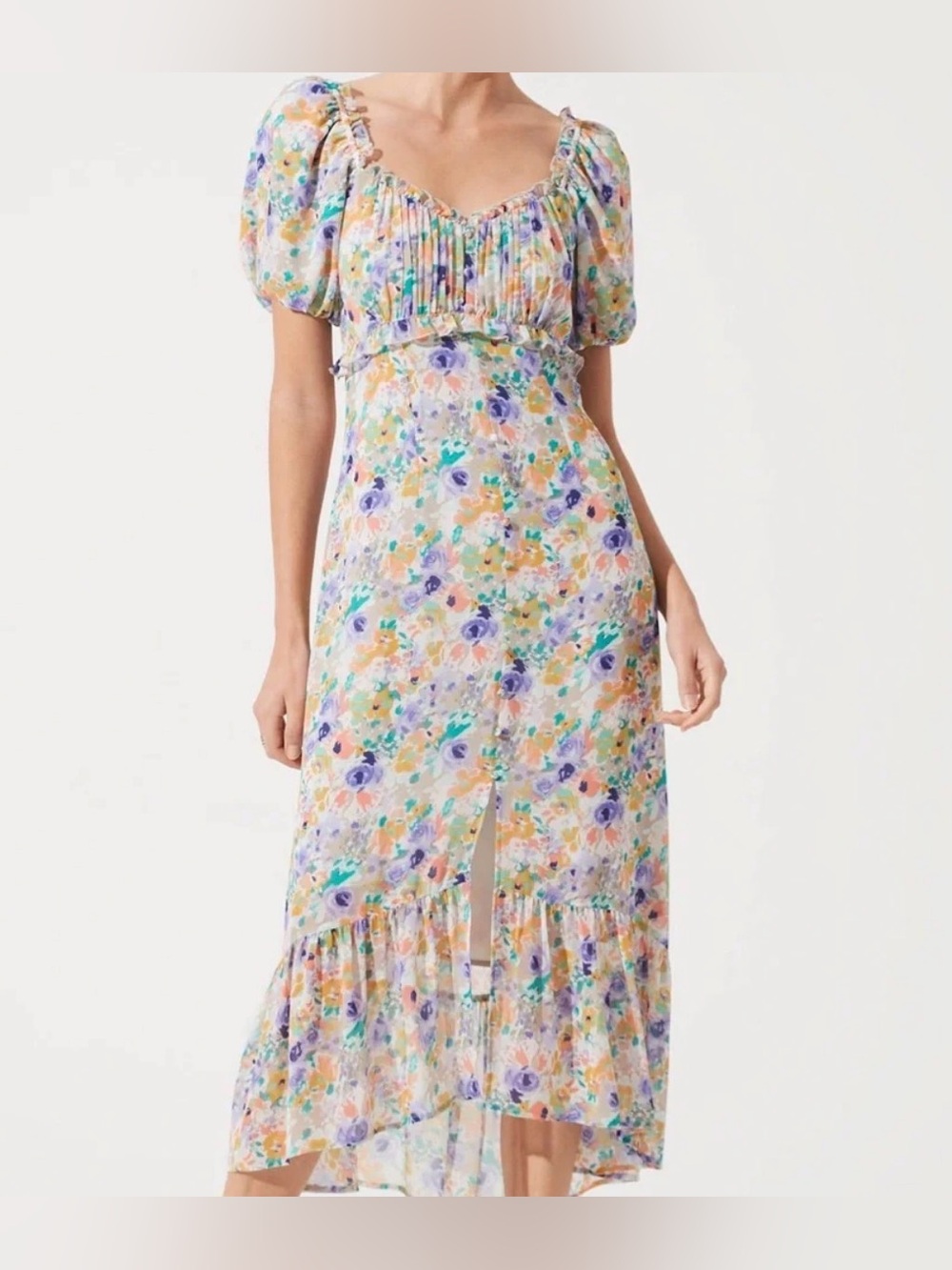 ASTR The Label floral cottagecore maxi dress | Button detailing XS